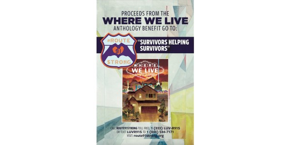 Over $100K in WHERE WE LIVE anthology proceeds given to benefit survivors of Vegas shooting one year