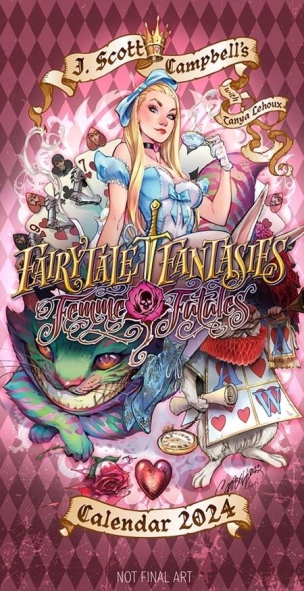 J. Scott Campbell’s Fairytale Fantasies 2024 Calendar Collector'S Light