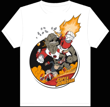 Super Dinosaur: "Dynamo" T-Shirt Adult S-XXL and Youth S-L