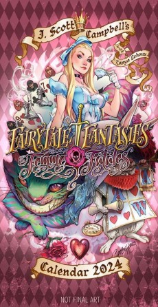 J. Scott Campbell’s Fairytale Fantasies 2024 Calendar Collector'S Dark cover