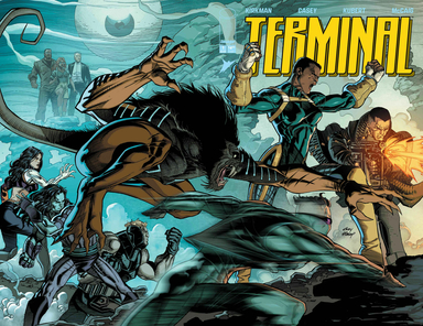 TERMINAL #1 CVR A ANDY KUBERT & DAVE MCCAIG CONNECTING WRAPAROUND (MR)
