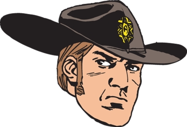 The Walking Dead Young Rick Face Pin