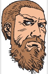 The Walking Dead Old Rick Face Pin