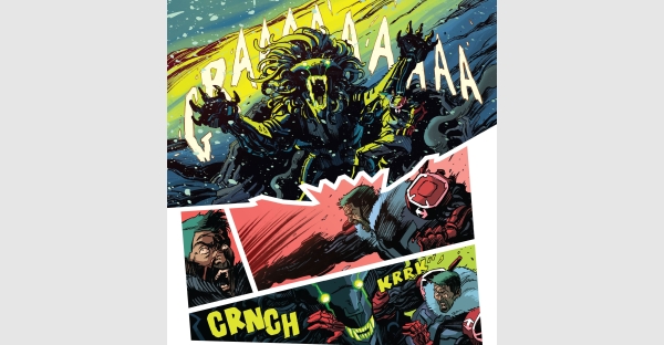 SNEAK PEEK OF MICHAEL WALSH’S NULLHUNTER #1 REVEALS BLOODY BATTLE WITH A CYBERPUNK NEMEAN LION