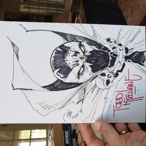 ABOVE: NOT ACTUAL COVER — EXAMPLE OF THE TYPE OF SKETCH BY MCFARLANE