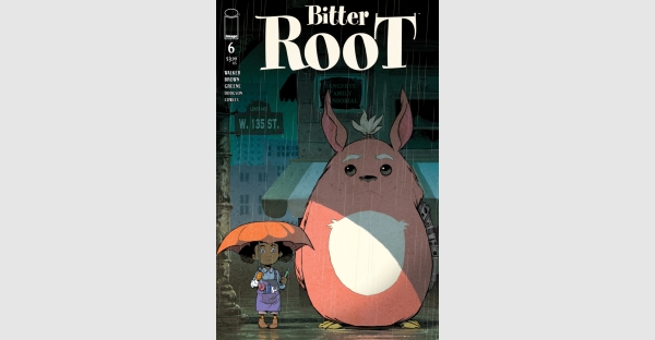 SANFORD GREENE PAYS HOMAGE TO MY NEIGHBOR TOTORO IN UPCOMING BITTER ROOT VARIANT COVER